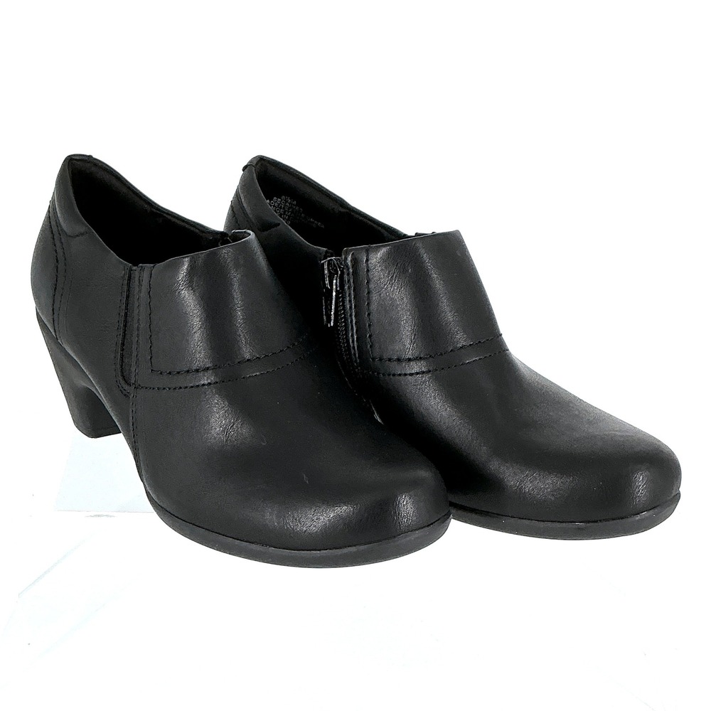 Easy Spirit Womens Size 6 1/2  Black Caine Ankle Boots NEW Block Heel $98